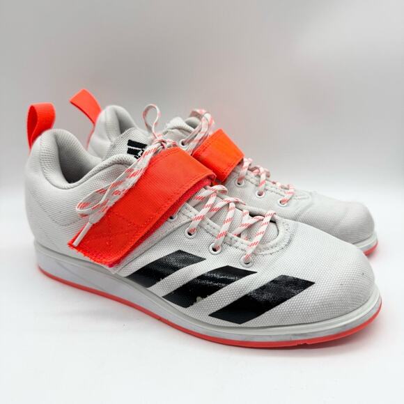 Adidas Powerlift 4 Cross Trainer Weightlifting Shoes White/Black/Neon Orange 8.5 main image 6